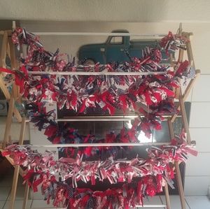 Shabby chic 4th of July fabric banners
